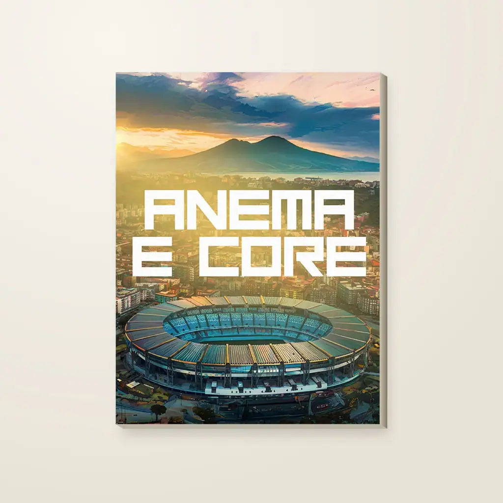 Anema e Core — stampa su tela, con telaio in legno