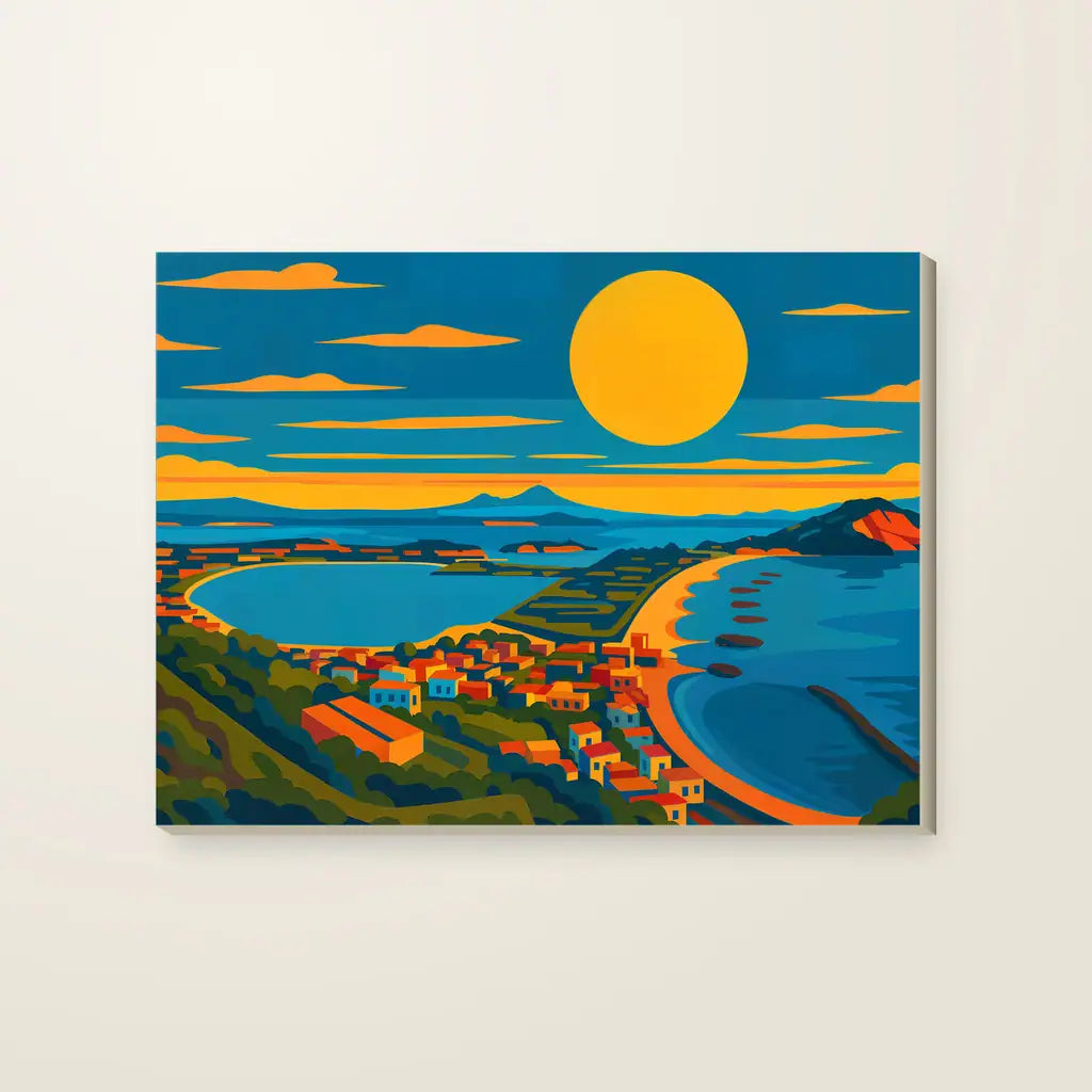 Bacoli Panorama — stampa su tela, con telaio in legno