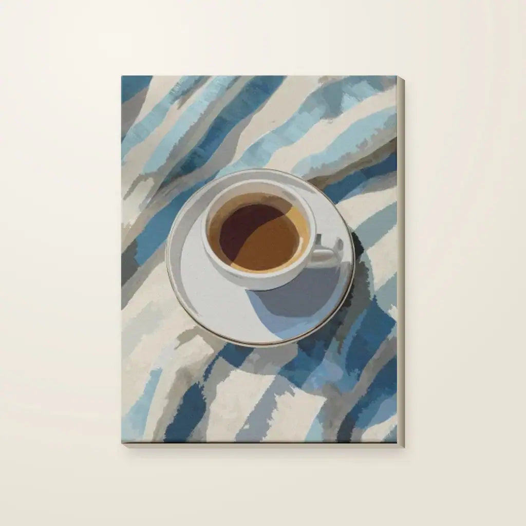 Caffè Azzurro — stampa su tela, con telaio in legno