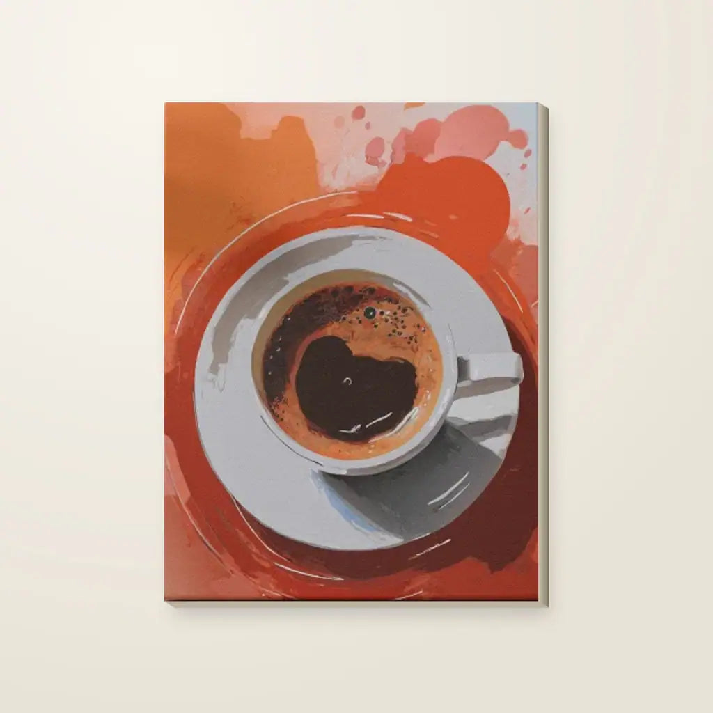 Caffè Rosso — stampa su tela, con telaio in legno