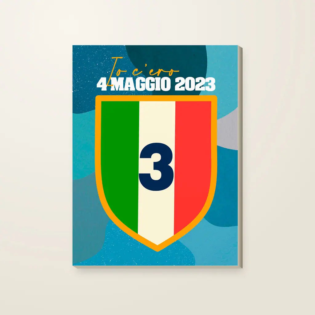 Io c'ero — stampa su tela, con telaio in legno