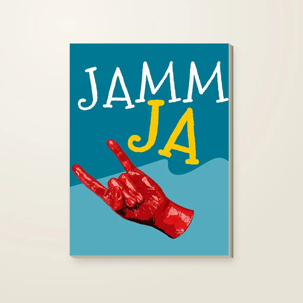 Jamm Ja — stampa su tela, con telaio in legno