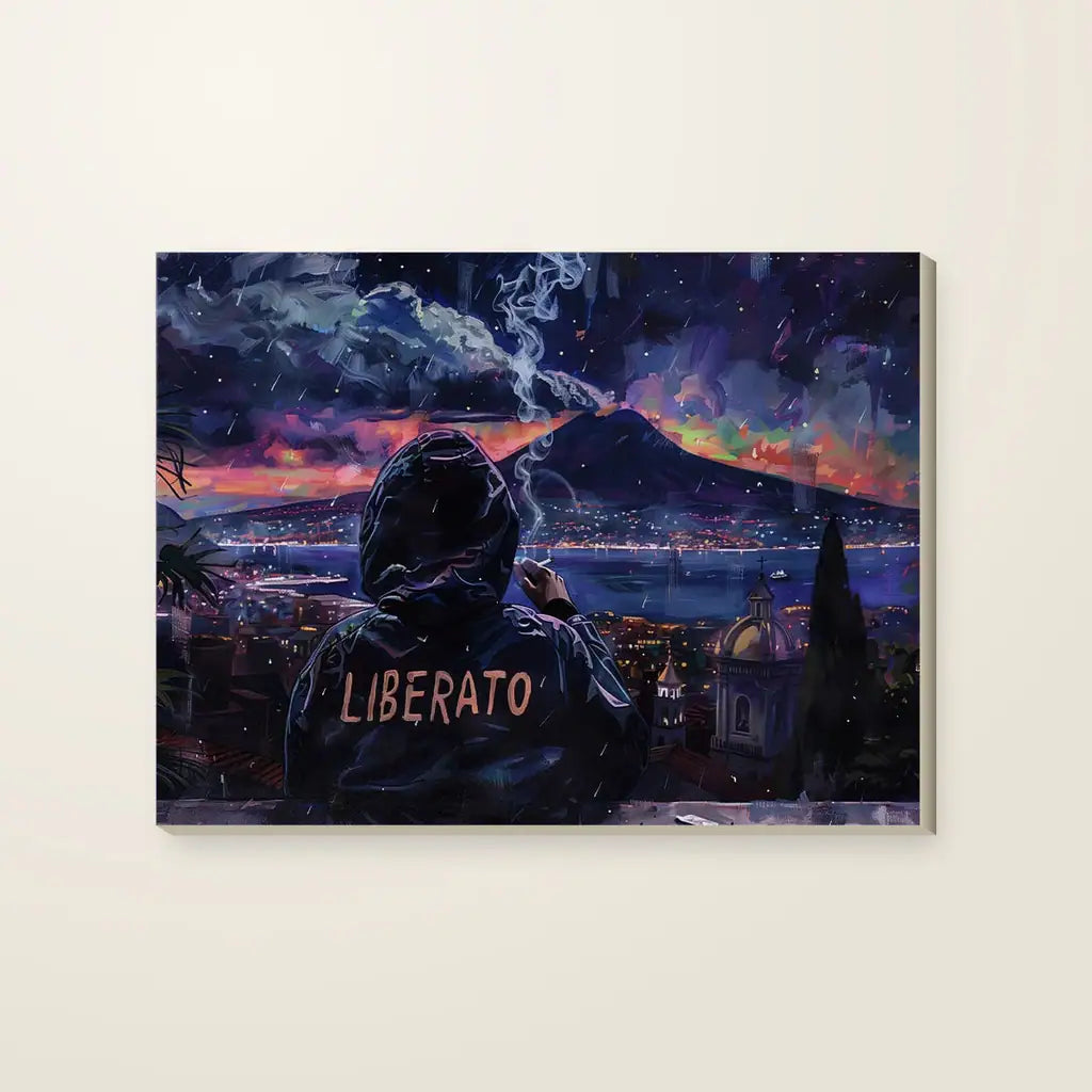 LIBERATO — stampa su tela, con telaio in legno