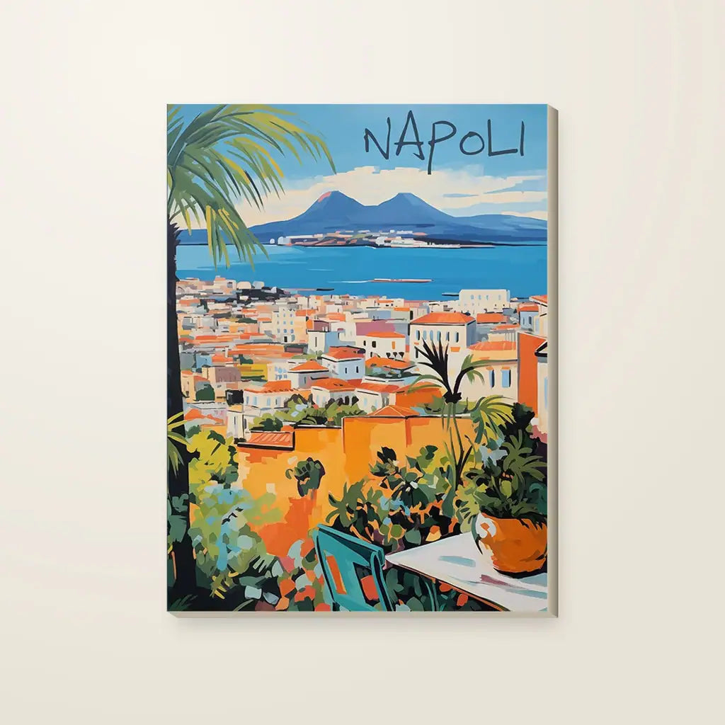 Napoli — stampa su tela, con telaio in legno