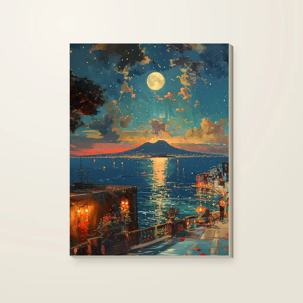 Napoli Fantastica — stampa su tela, con telaio in legno