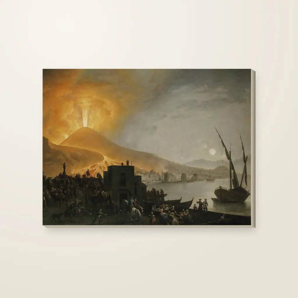 Napoli Vesuvio Antico — stampa su tela, con telaio in legno