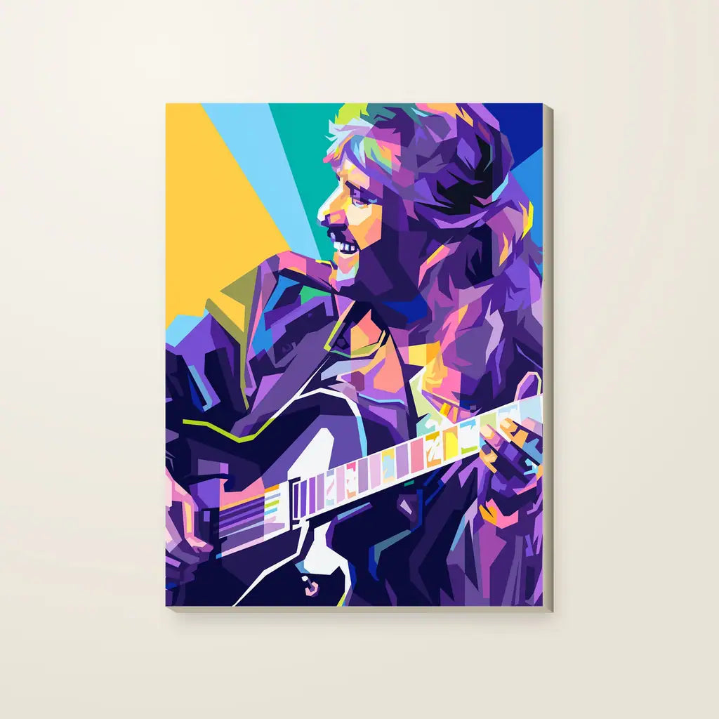 Pino Daniele Pop Art — stampa su tela, con telaio in legno