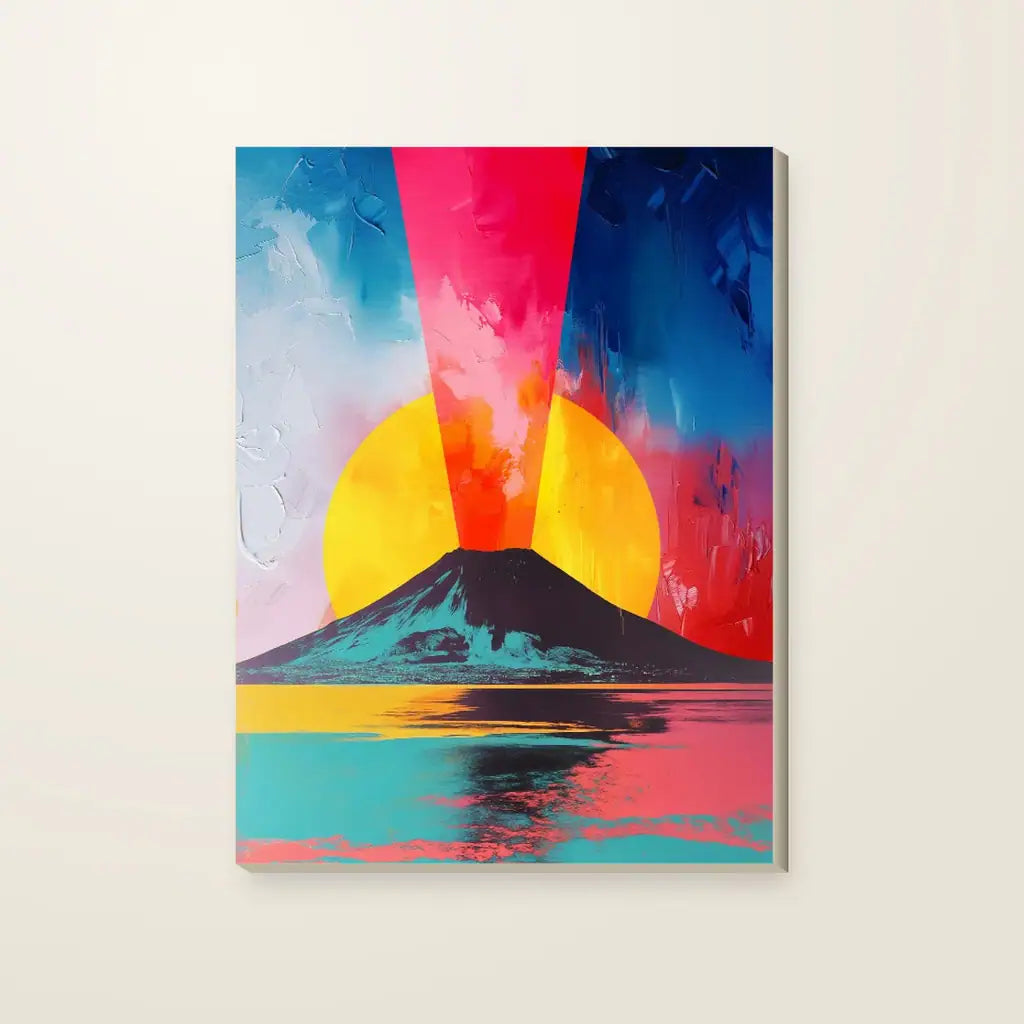 Vesuvio Canvas Pop — stampa su tela, con telaio in legno