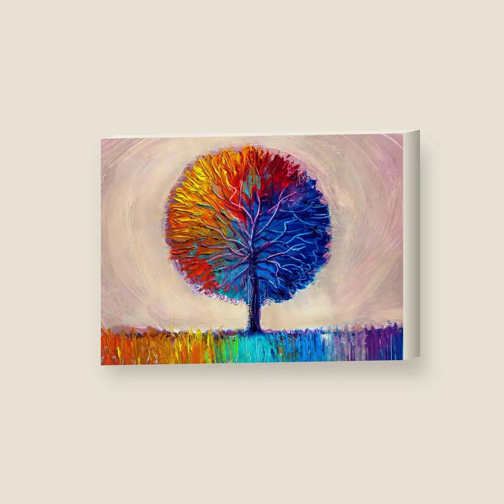 Albero Dipinto — stampa su tela, con telaio in legno
