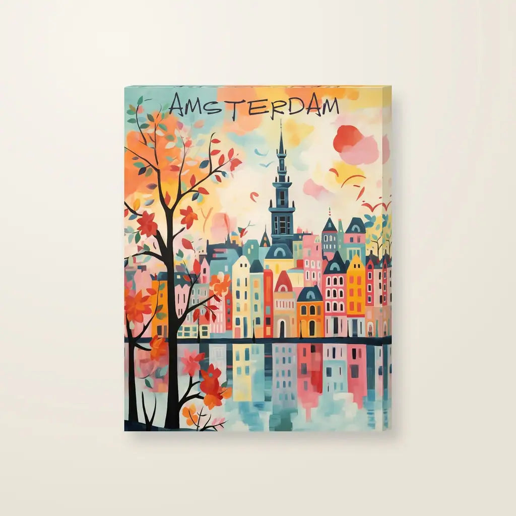 Amsterdam — stampa su tela, con telaio in legno