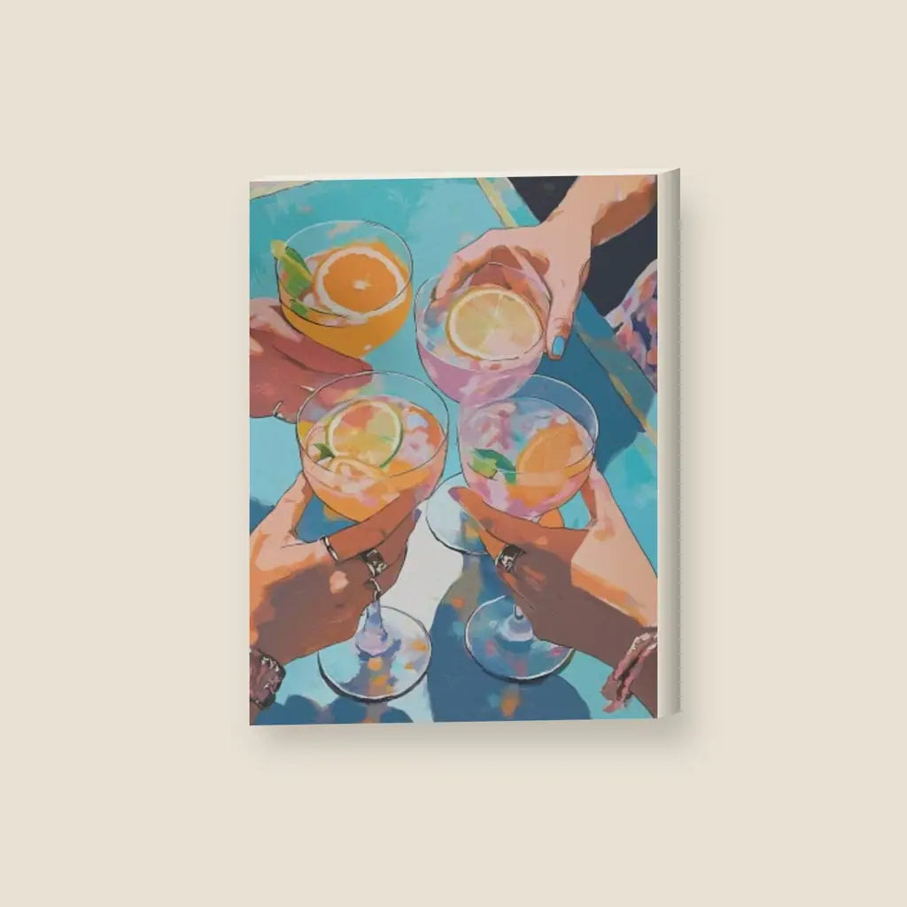Aperitivo — stampa su tela, con telaio in legno
