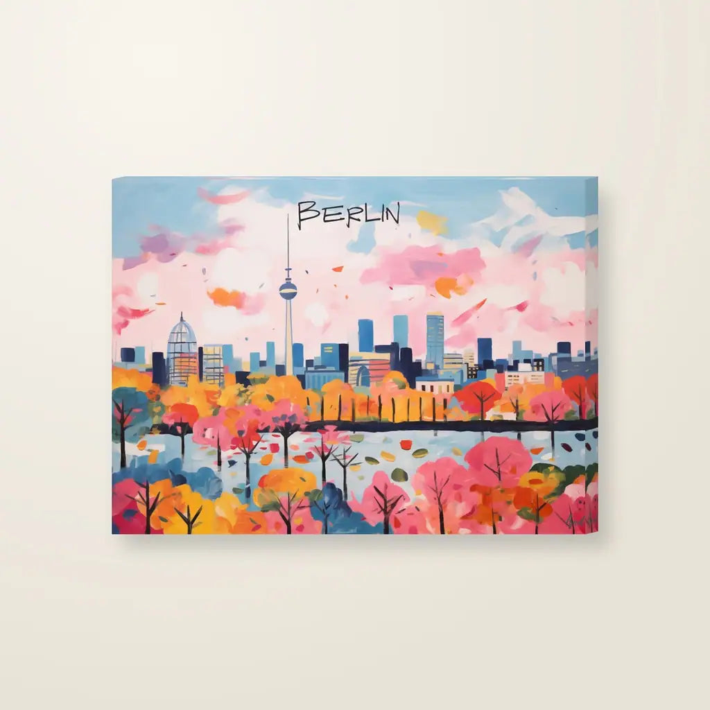 Berlino Landscape — stampa su tela, con telaio in legno