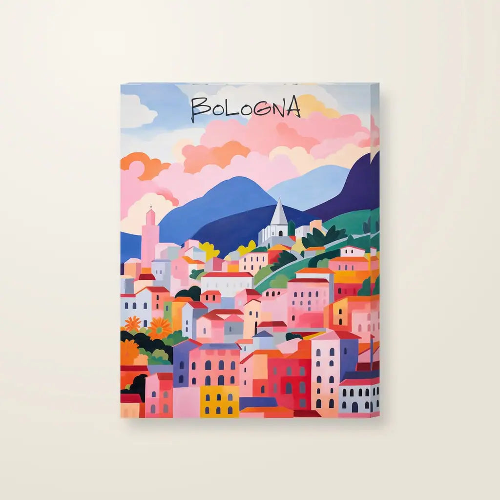 Bologna — stampa su tela, con telaio in legno