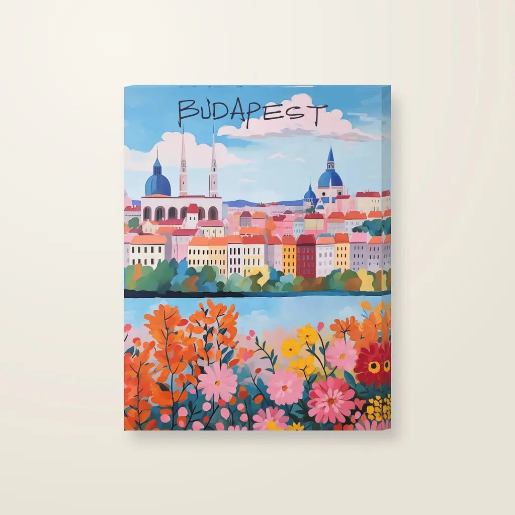 Budapest — stampa su tela, con telaio in legno
