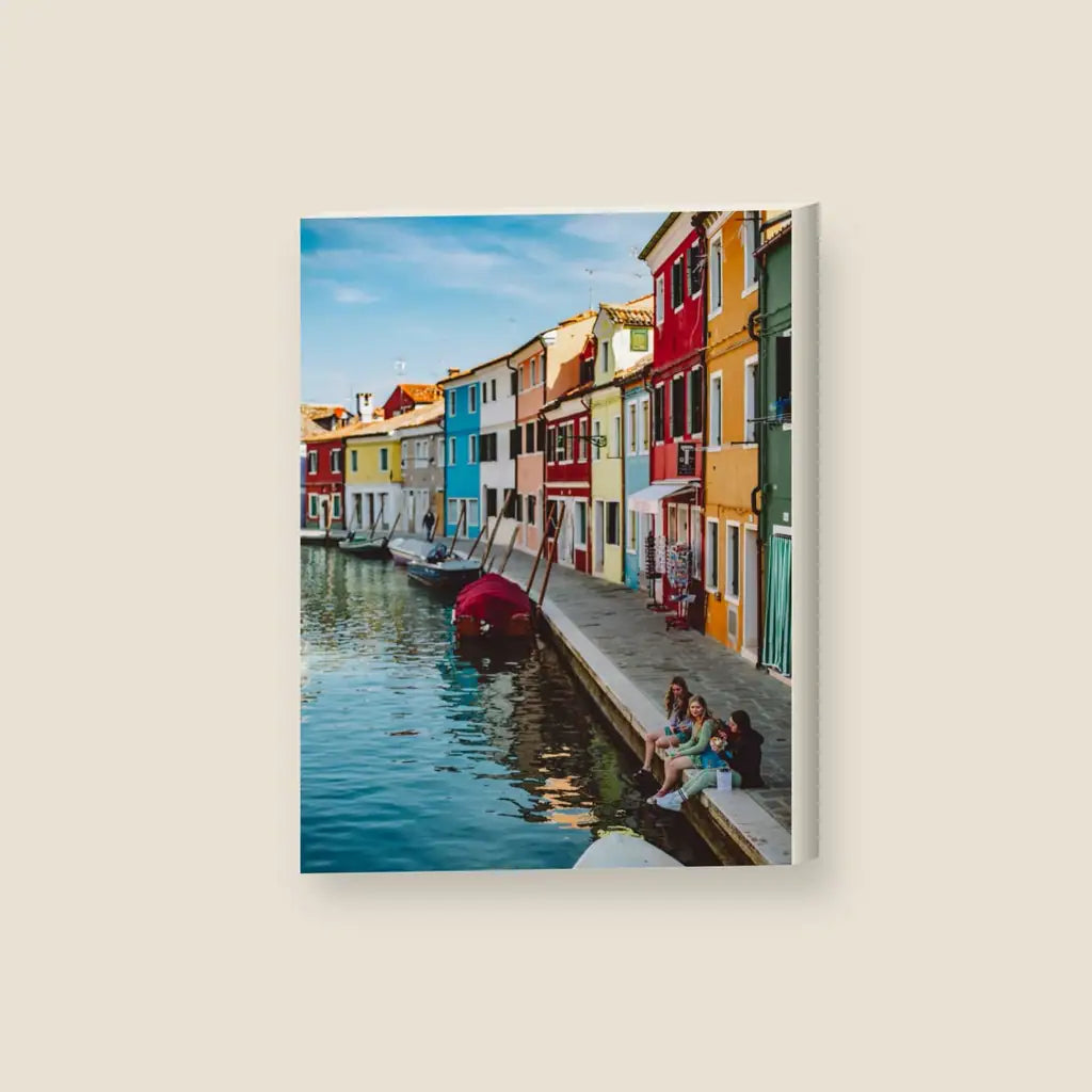 Burano — stampa su tela, con telaio in legno