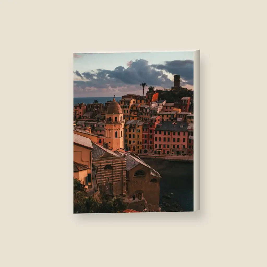 Cinque Terre — stampa su tela, con telaio in legno