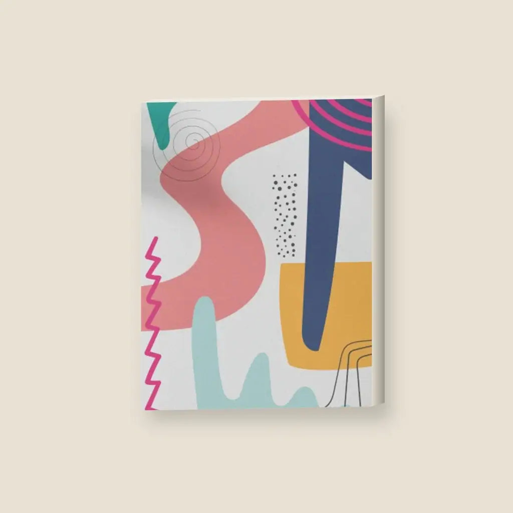 Color Pop Astratto — stampa su tela, con telaio in legno