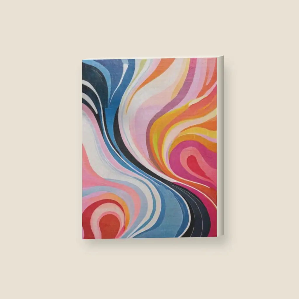 Colorful Astratto — stampa su tela, con telaio in legno
