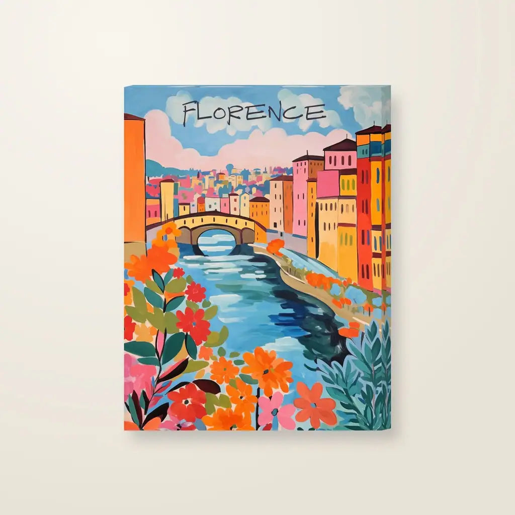 Firenze — stampa su tela, con telaio in legno