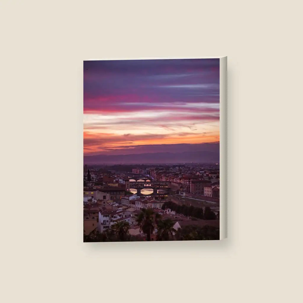 Firenze Ponte Vecchio — stampa su tela, con telaio in legno