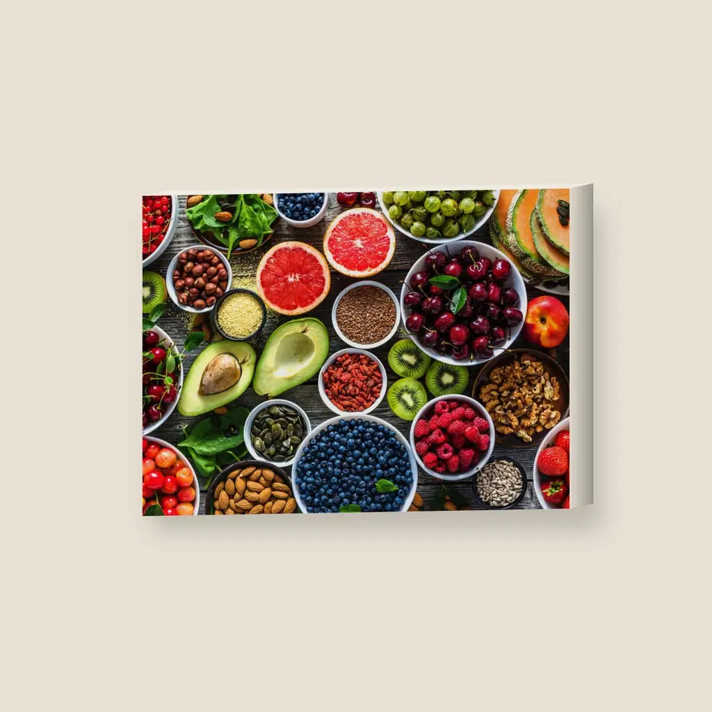 Frutta Cucina — stampa su tela, con telaio in legno