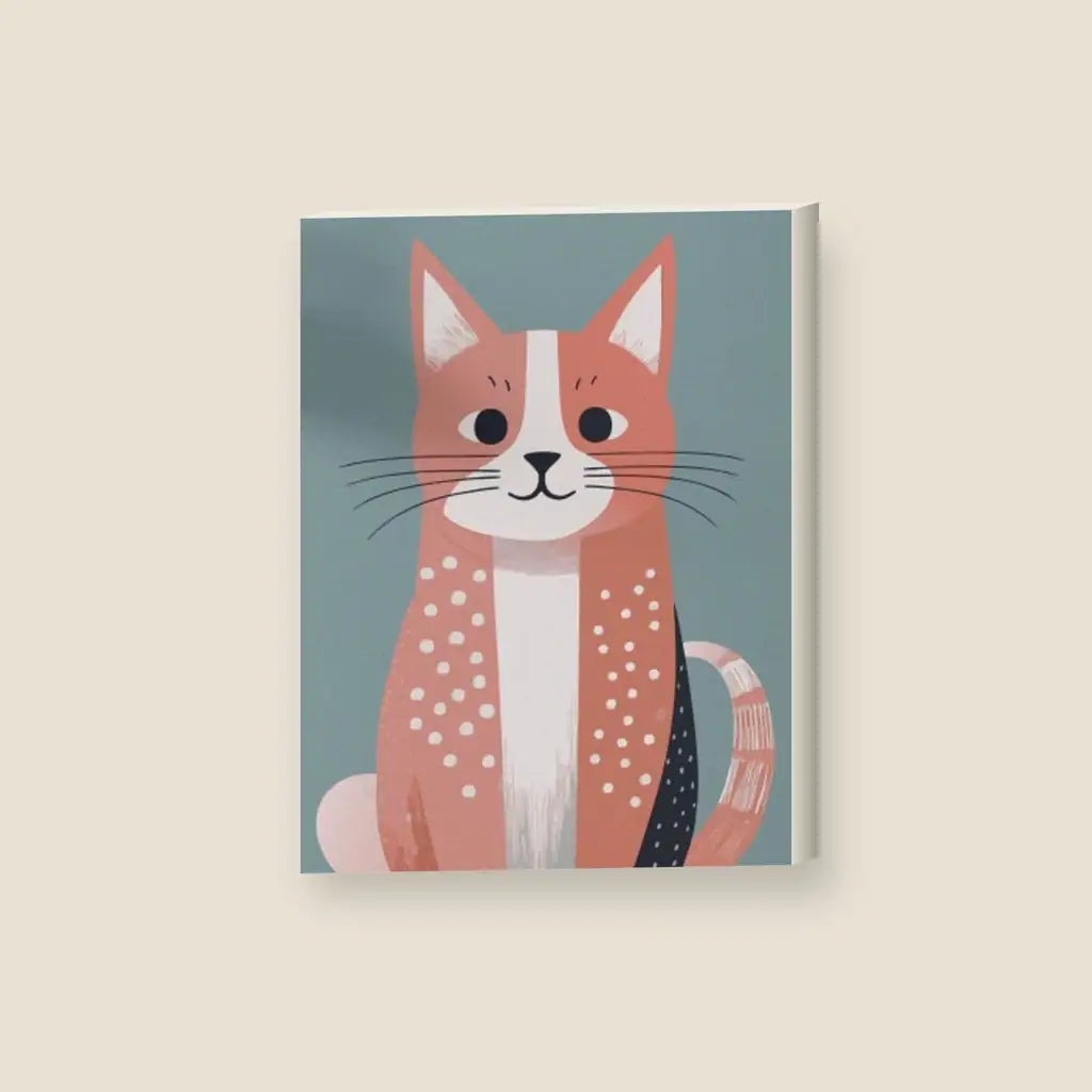 Gatto Arancio — stampa su tela, con telaio in legno