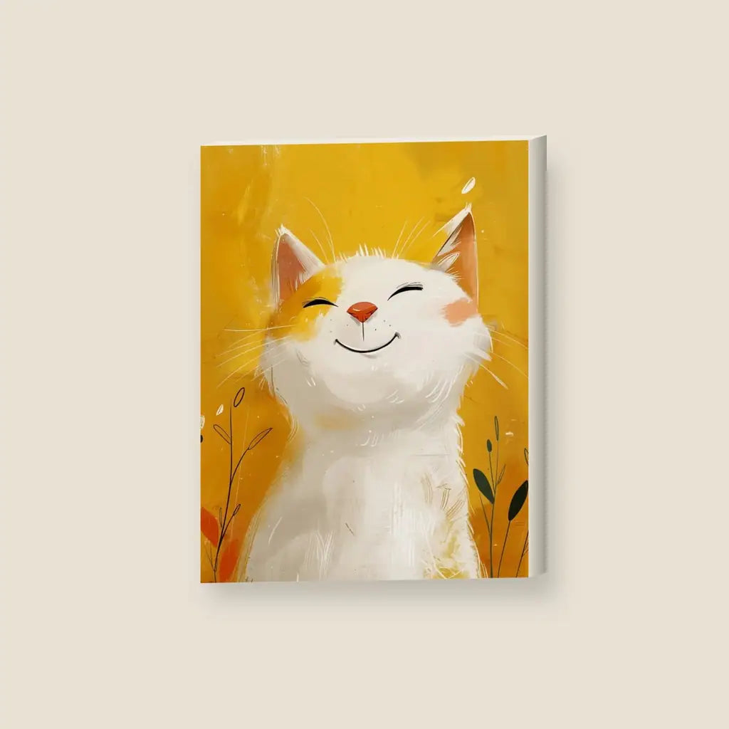 Gatto Giallo — stampa su tela, con telaio in legno