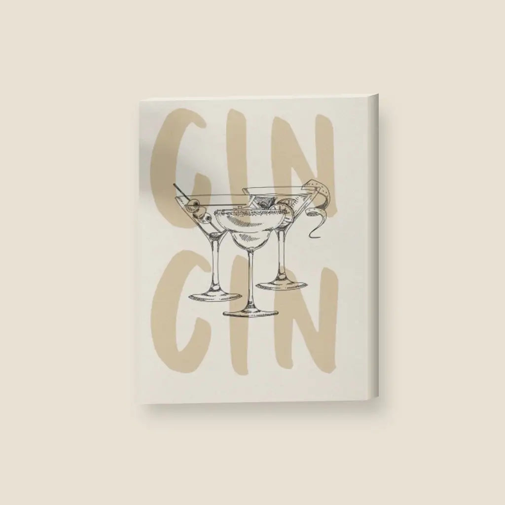 Gin Gin — stampa su tela, con telaio in legno