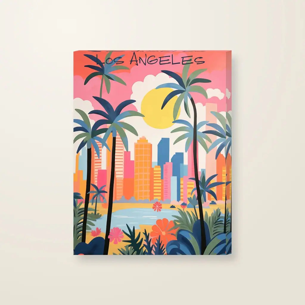 Los Angeles — stampa su tela, con telaio in legno