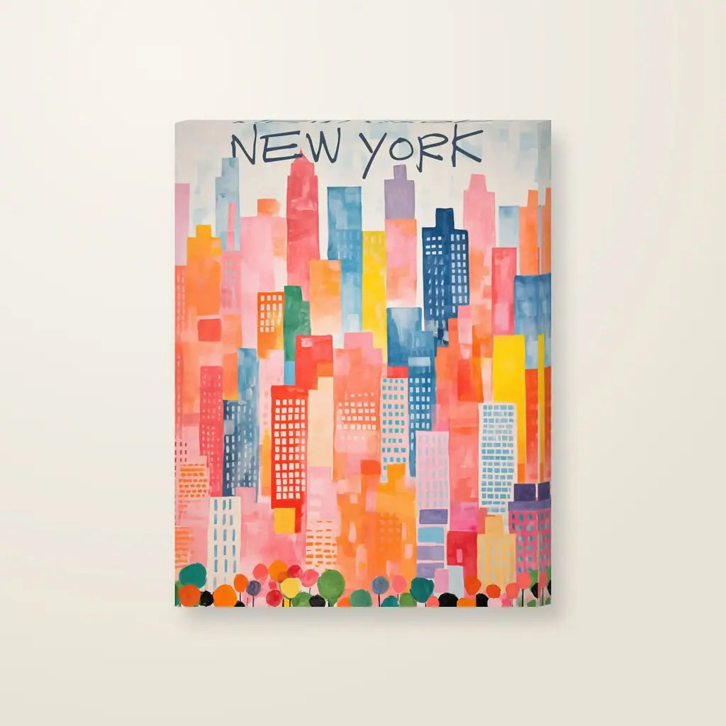 New York — stampa su tela, con telaio in legno
