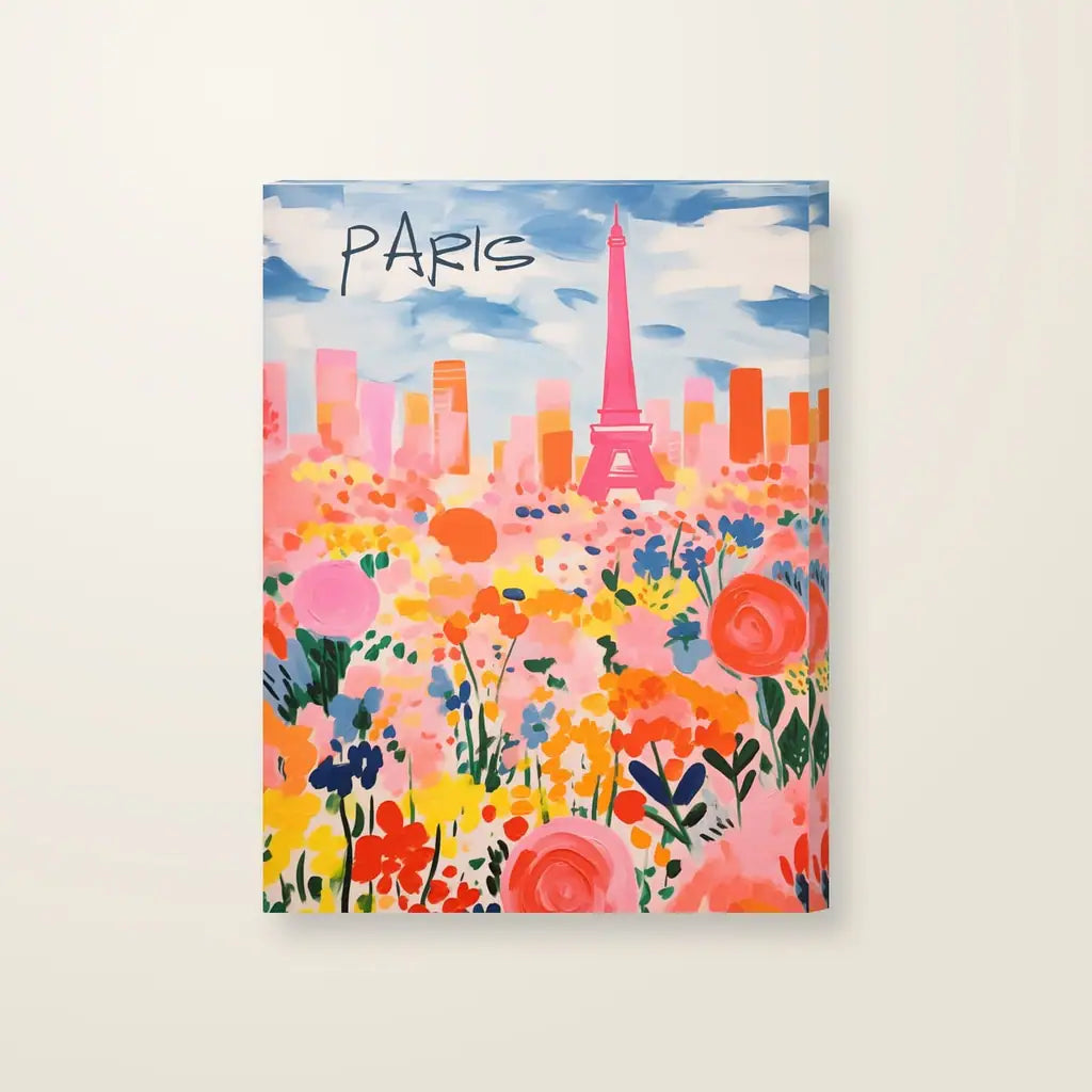 Parigi — stampa su tela, con telaio in legno