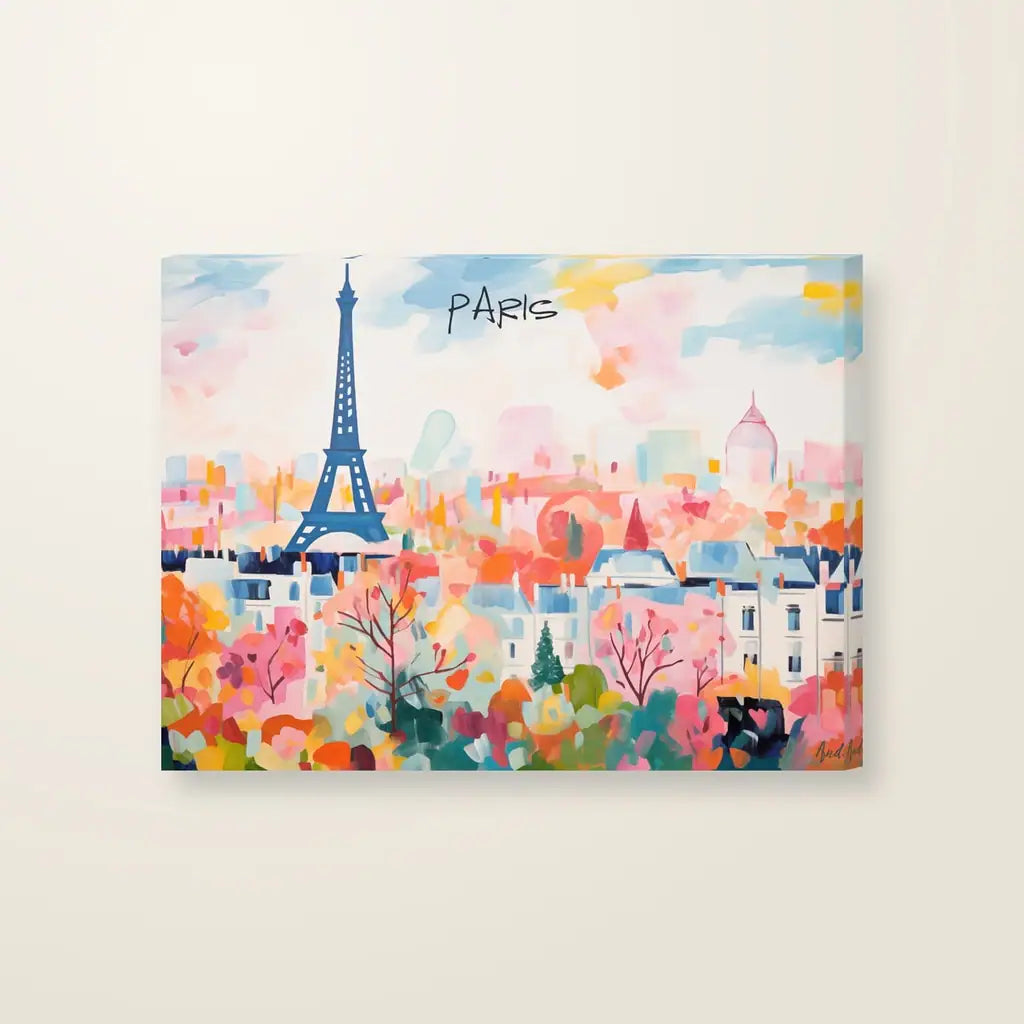 Parigi Landscape — stampa su tela, con telaio in legno