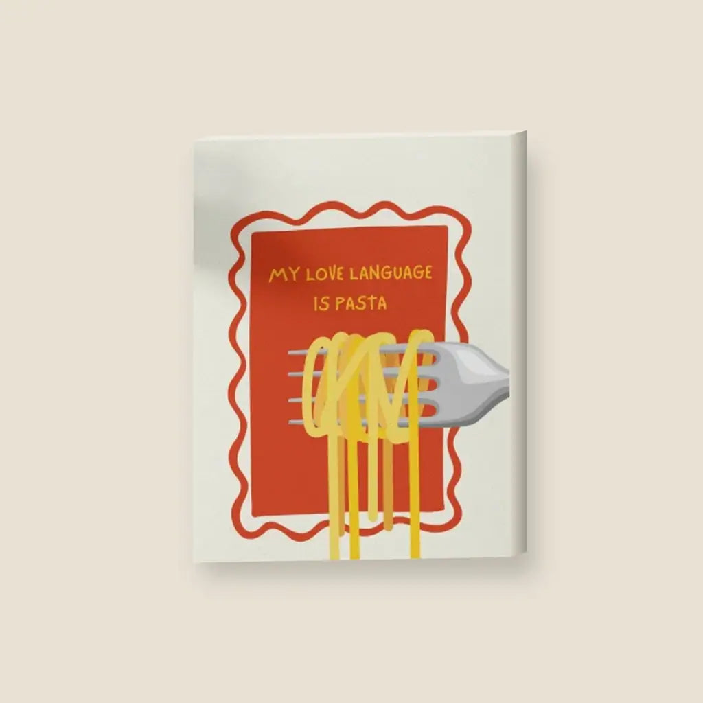 Pasta Love 2.0 — stampa su tela, con telaio in legno