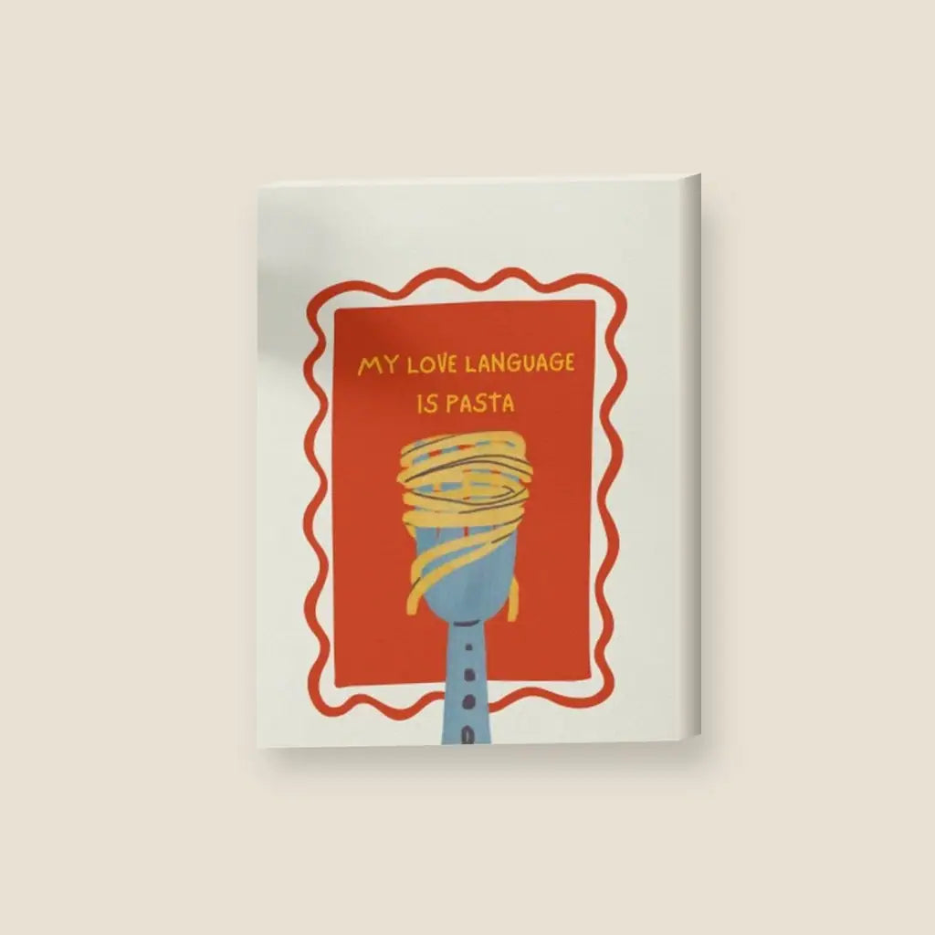 Pasta Love — stampa su tela, con telaio in legno