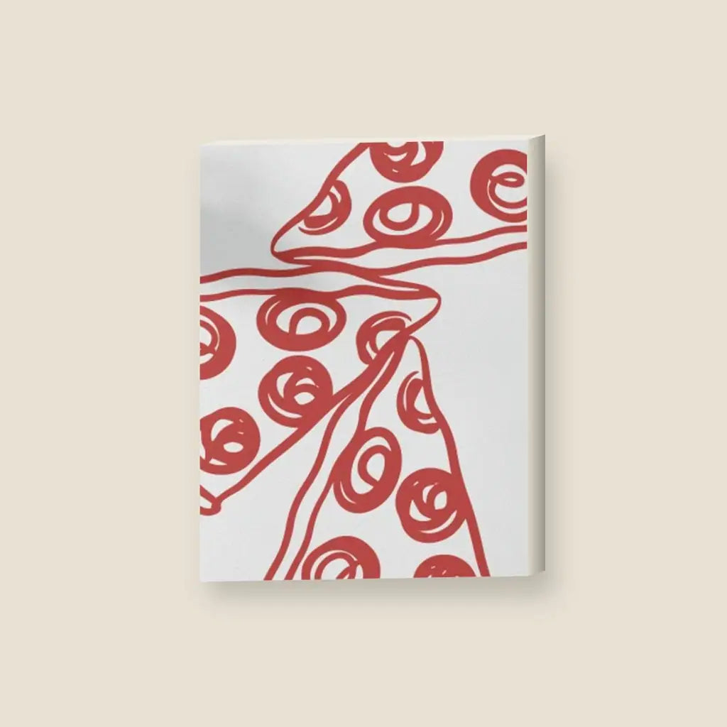 Pizza Minimal — stampa su tela, con telaio in legno