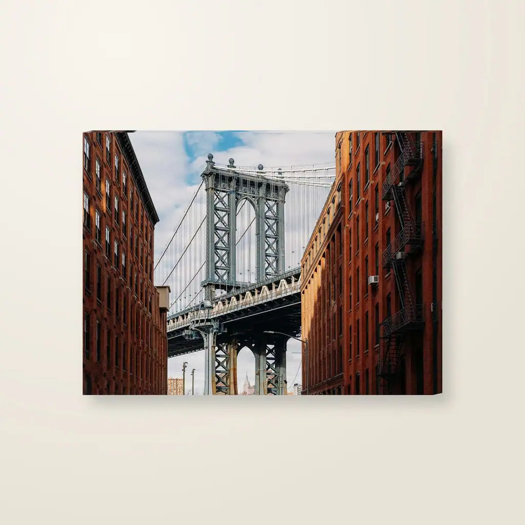 Ponte di Brooklyn — stampa su tela, con telaio in legno