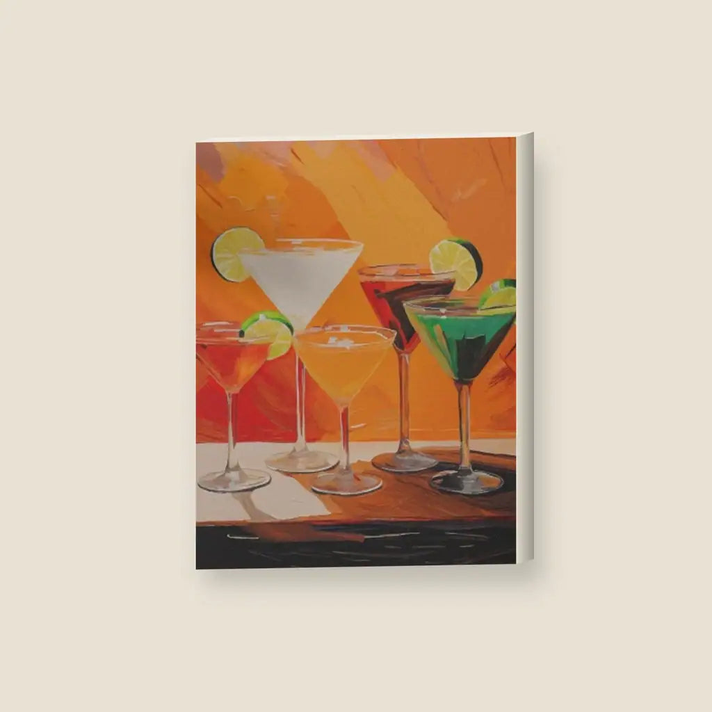 Rainbow Cocktail — stampa su tela, con telaio in legno