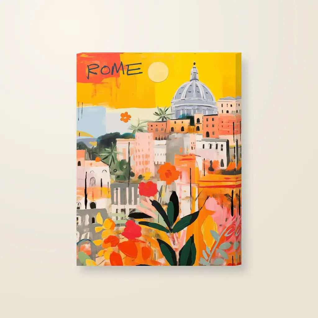 Roma — stampa su tela, con telaio in legno