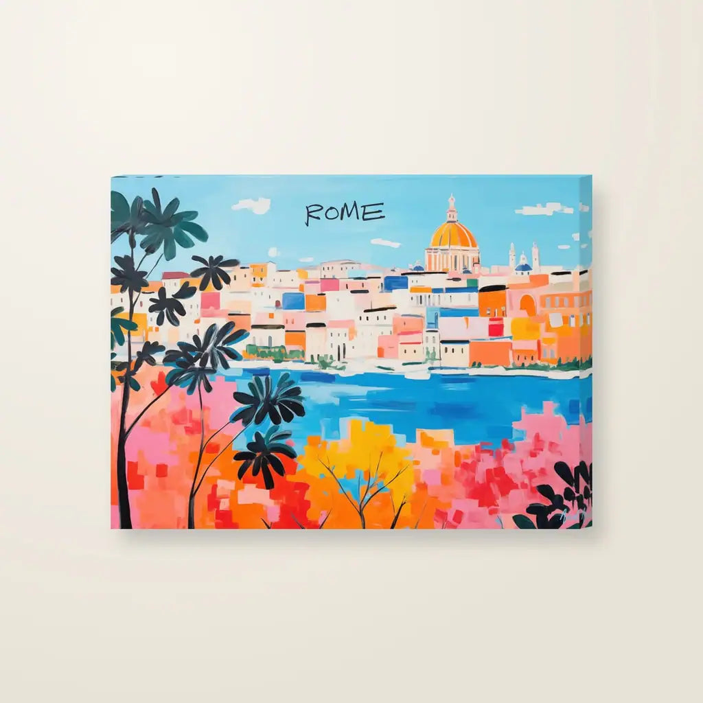 Roma Landscape — stampa su tela, con telaio in legno
