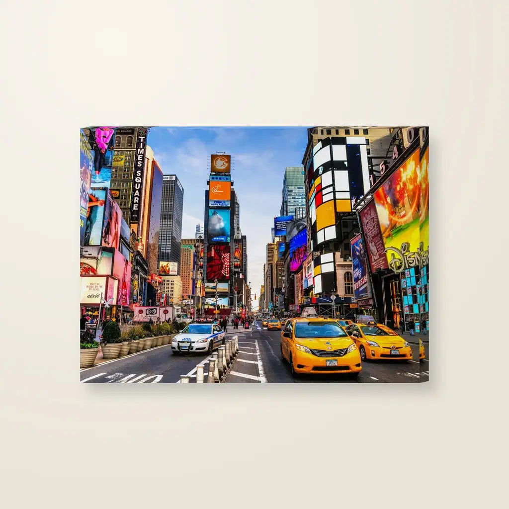 Timesquare New York — stampa su tela, con telaio in legno