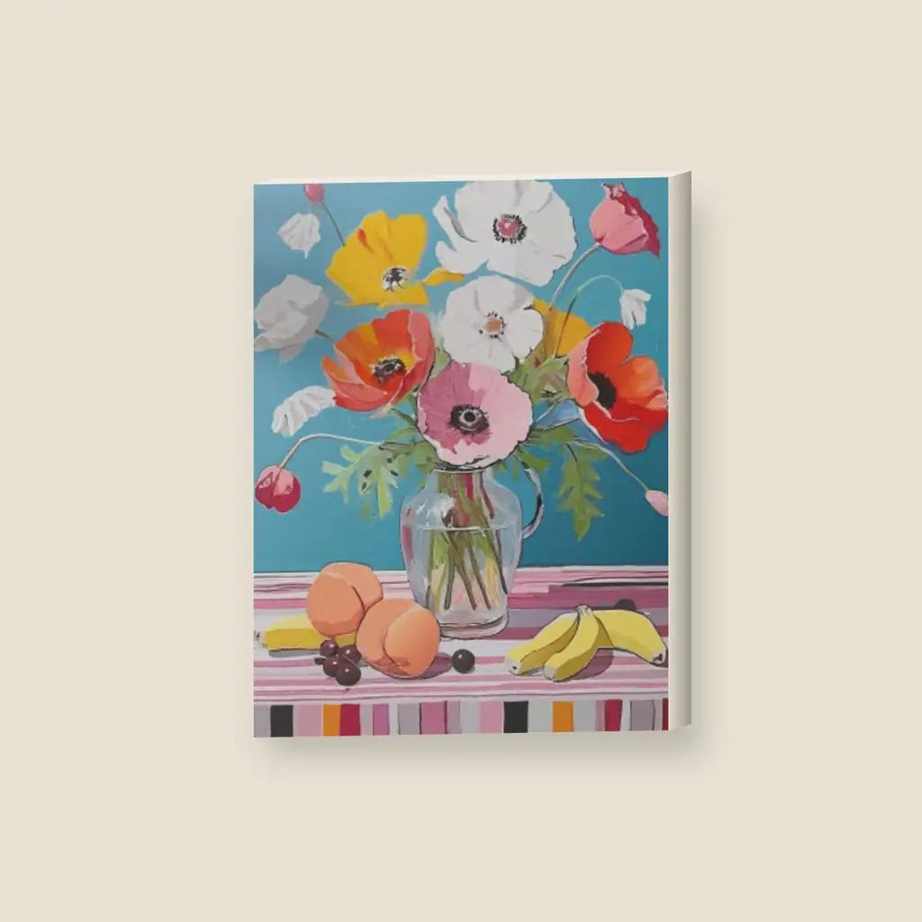 Vaso Fiori Pop — stampa su tela, con telaio in legno