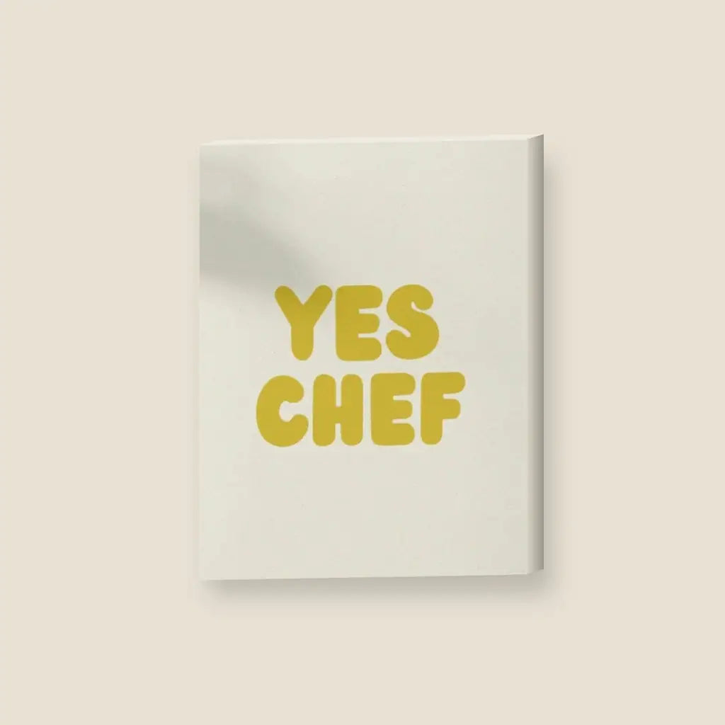 Yes Chef — stampa su tela, con telaio in legno
