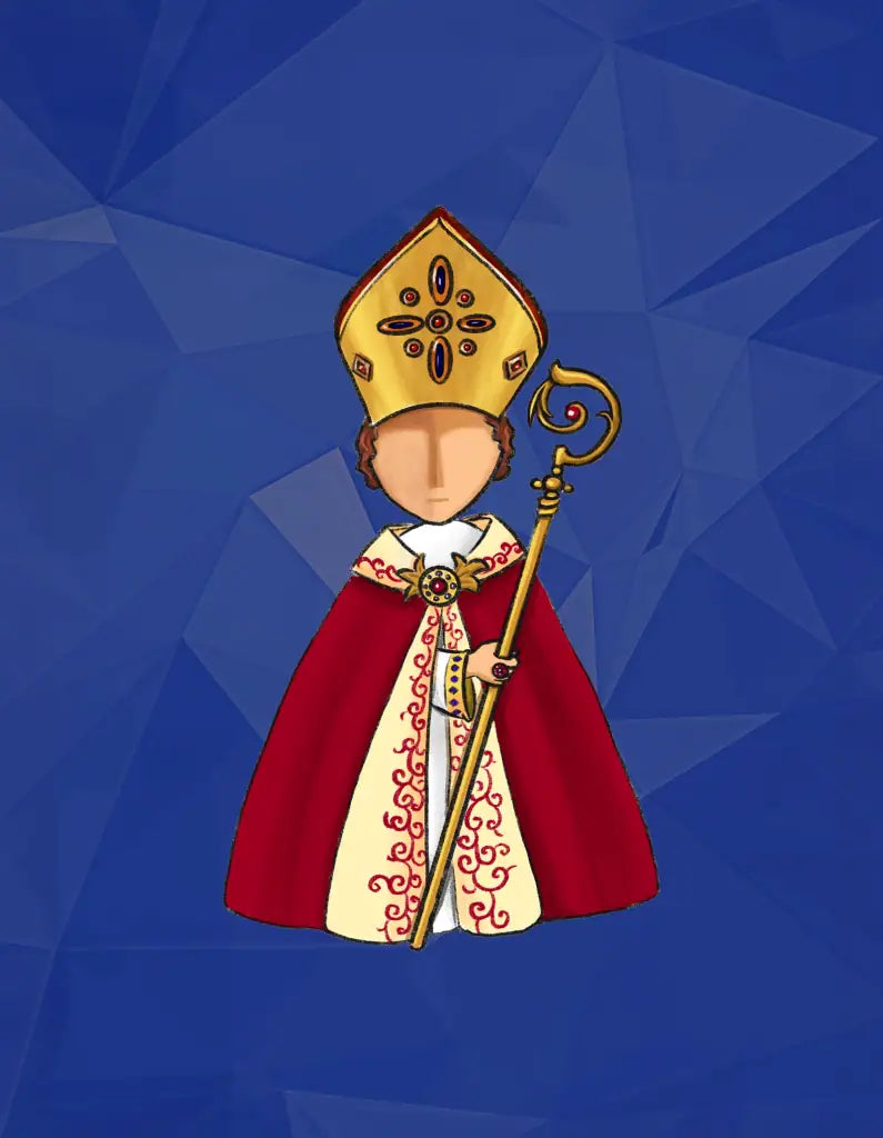 San Gennaro su sfondo blu