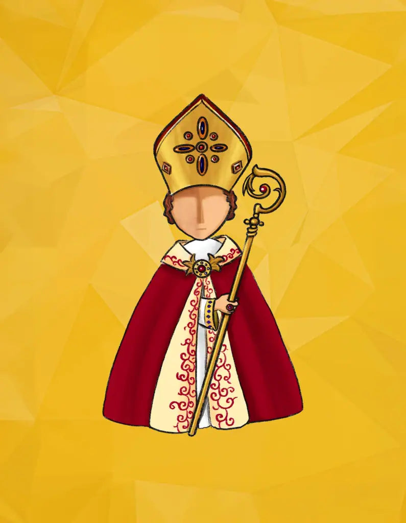 San Gennaro su sfondo giallo