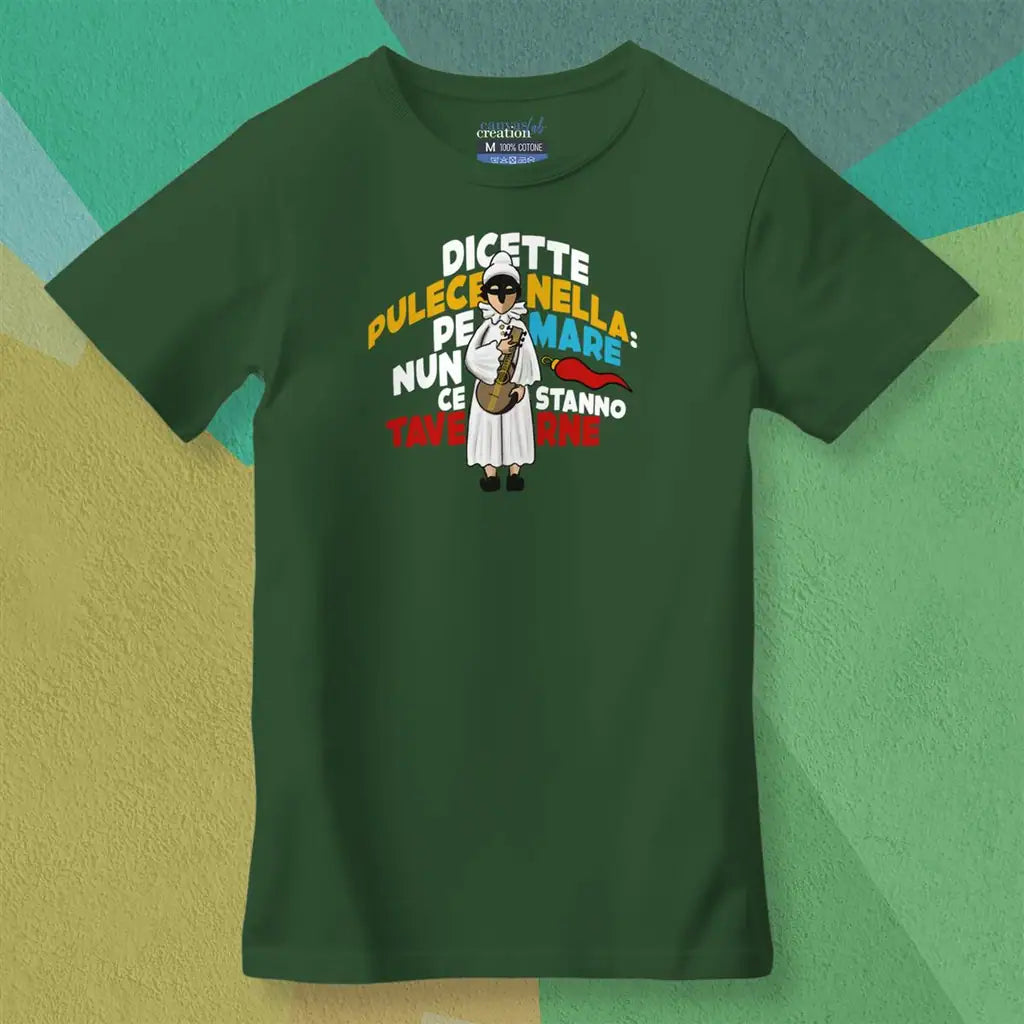 T-shirt Dicette Pulcinella... — Verde Scuro - Foresta