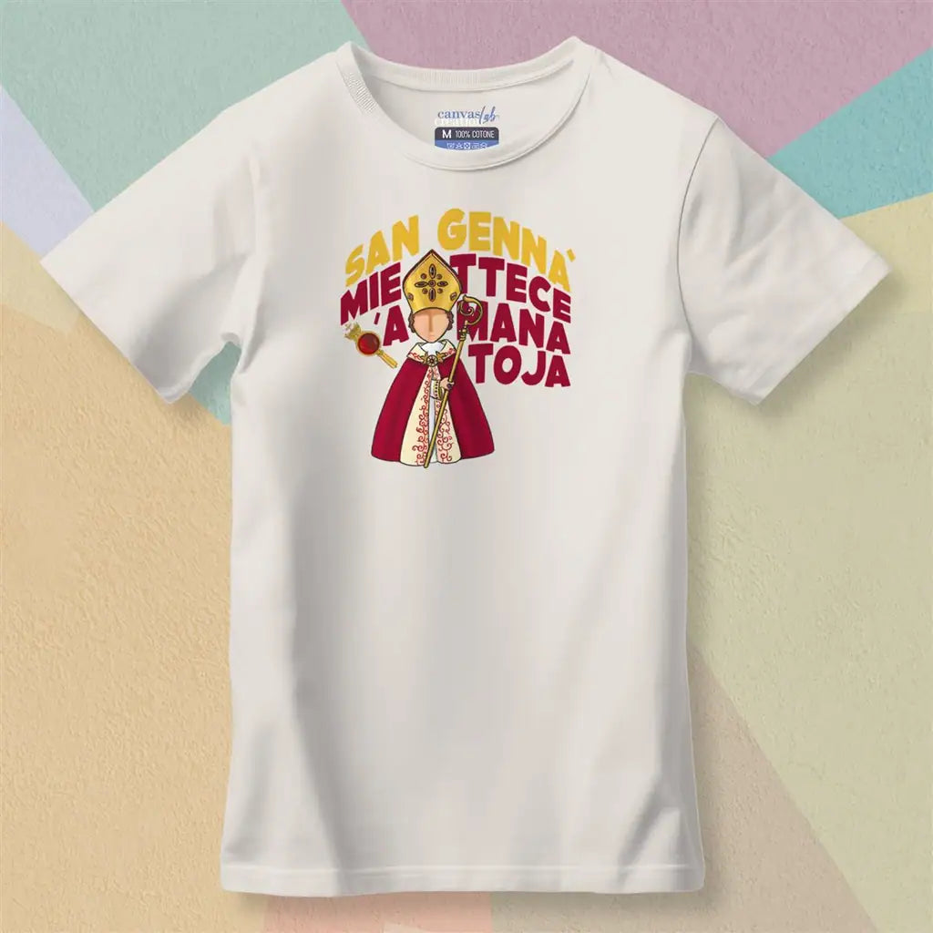 T-shirt San Gennaro Minimal — Beige Chiaro - Off White